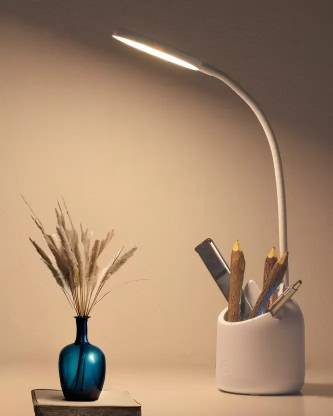 OneWish 3 Colour Mode Rechargeable, LED Table Lamp with Pen Holden for Home Study Lamp
