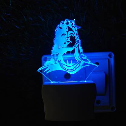 FROLIK ADIYOGI SADGURU Acrylic 3D Illusion RGB 7 Colour Changing LED Plug and Play Night Lamp