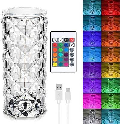ARY Rose Diamond Table Lamp, 16 Colors RGB With Touch And Remote Control Table Lamp