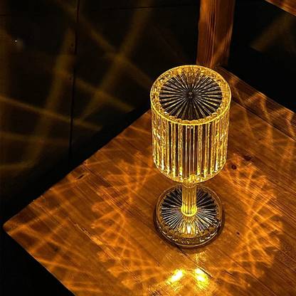 Sahaj Enterprise Touch Dimmable Table Light / Rose diamond table lamp Table Lamp (Multicolor) Table Lamp