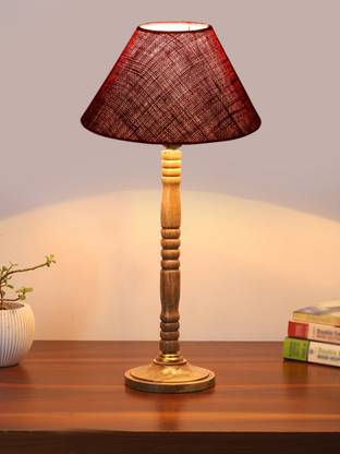 Devansh maroon color trending table lamp Study Lamp