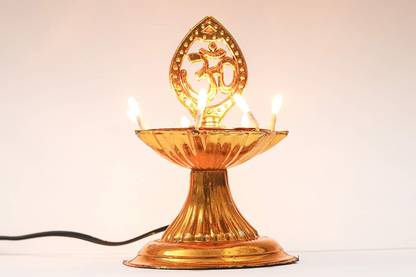 The Unity India Electric Diya Light LED Bulb Lights|1 Layer Deepak Light for Temple,Pack of (1) Table Lamp