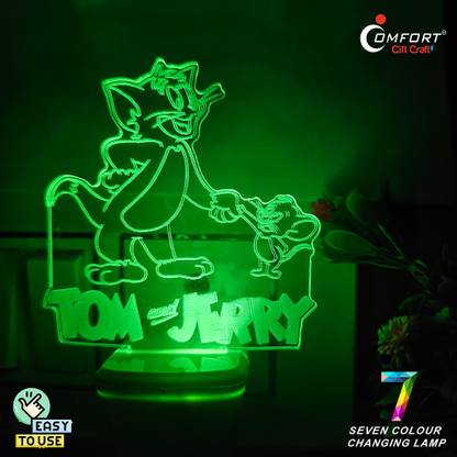 CLI Tom And Jerry Light 3D Illusion Led Light Night Lamp Table Lamp Table Light Bulb Night Lamp