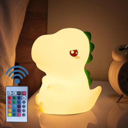 JolyWell Dinosaur Night Light for Kids Room, Rechargeable, Remote Control, Color Changing Night Lamp