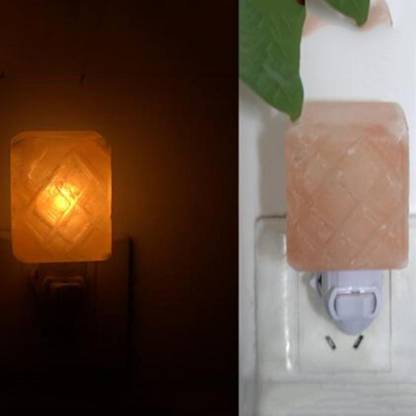 BNF Salt Night Light Wall Lamp Crystal Salt Lamp Decor Us Plug Square 2 Plug Night Lamp