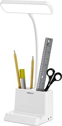 xech Desky Lite Table Lamp with Pen Stand 3 Light Colour tone & Rechargeable Battery Study Lamp