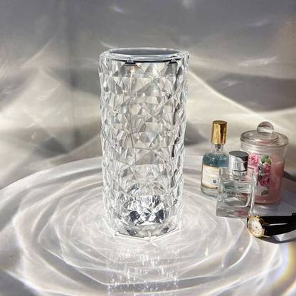 WAIKIL Acrylic Diamond Table Lamp with Brightness Adjustable USB Crystal Table Lamp