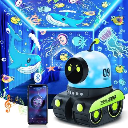 fire turtle Night Galaxy Projector with Remote Control, White Noise BT Speaker,14 LED Colors Night Lamp