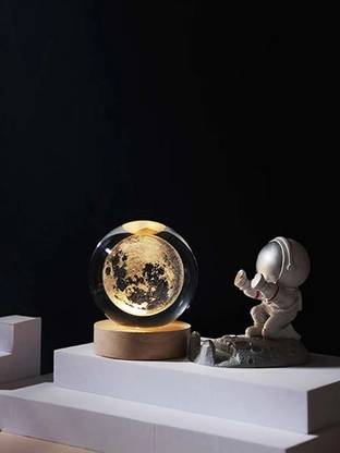 Wengonvila 3D Galaxy Crystal Ball,Solar System Night Lights Table Lamp