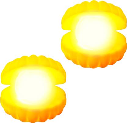 BHAVYARPAN Beach LED Ocean Themed Pearl Shell Night Lamp for Bar, Home (Pack of 2) Night Lamp