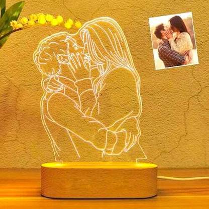 ramsang Coustomise gifts,anyone,Valentine,birthdayWhatsApp9326262852(Being1photo,6×4Inh) Night Lamp