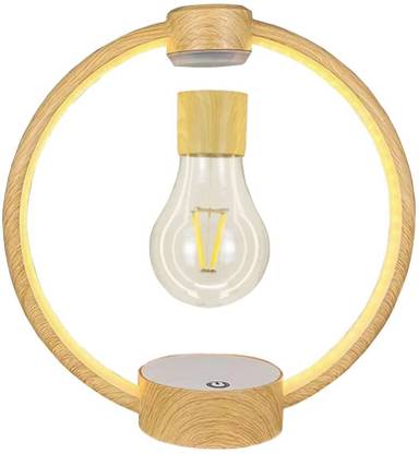 RV Mart Magnetic Levitation Floating LED Light Bulb Mid Air Automatic Rotating Gadget Table Lamp