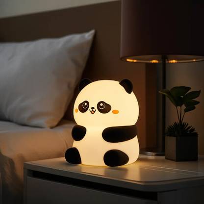 SUBTON BASICS Panda Light Table Lamp Rechargeable Battery with Light Changing Colour Table Lamp