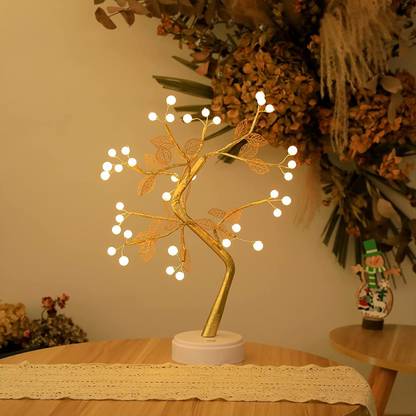 BUYERSEDGE Fairy Sparkly Spirit Tree Table Top, Lighted Bonsai LED Tree Lamp Table Lamp