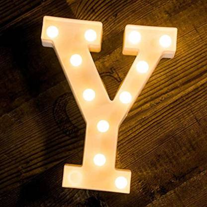 Satyam Kraft Marquee Alphabet Shaped Led Light (Y) Pack of 1. Night Lamp