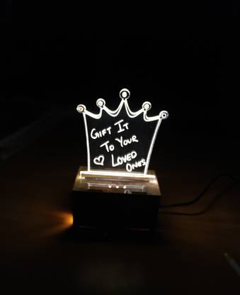 JANGI 3D Rewritable Acrylic Creative unique lamp with LED Light Baser Holder TRX14 Night Lamp
