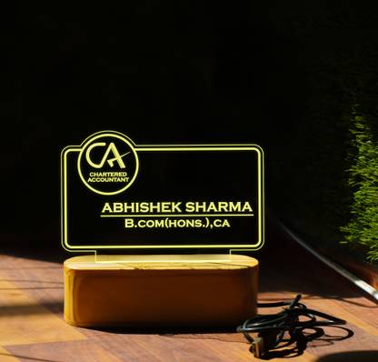 Viyapaari Customized CA(Chartered Accountant) LED Table Desk Lamp Night Lamp