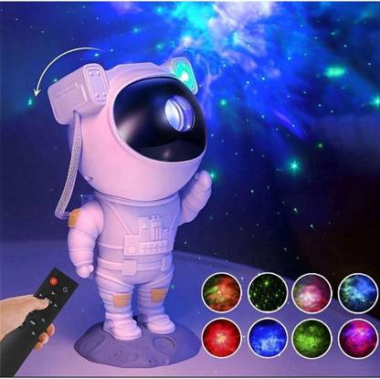 ILIGHT SOLUTIONS Astronaut Galaxy Light Projector | Has Remote Control and Timer Table Lamp