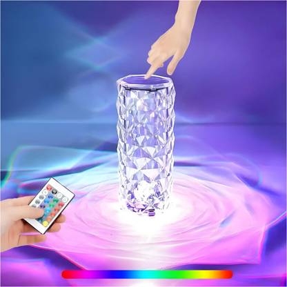 RANGOLI AEQ_Crystal Rose Diamond 16 Color RGB Changing Mode LED Night Lights Night Lamp