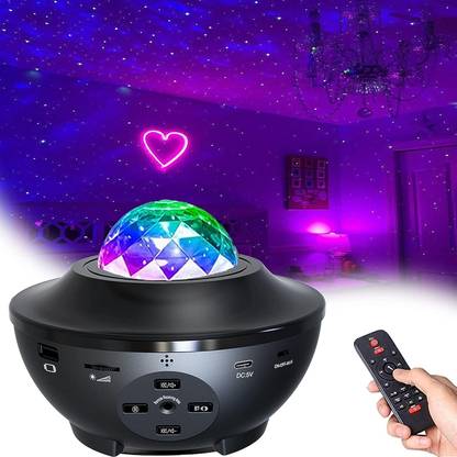 RETRACK Star Galaxy Ocean Night Light Projector For Bedroom + Bluetooth Speaker Bedroom Night Lamp