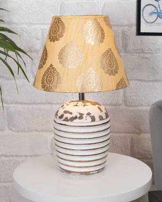 Homesake Ribbed Basket, Modern Table Lamp, with Shade Wooden Base Table Lamp