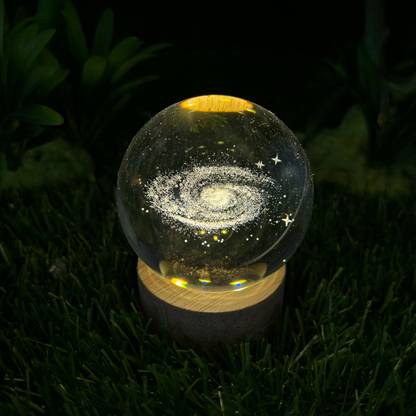WRADER USB Powered Milky Way 3D Galaxy Crystal Ball Light Night Lamp