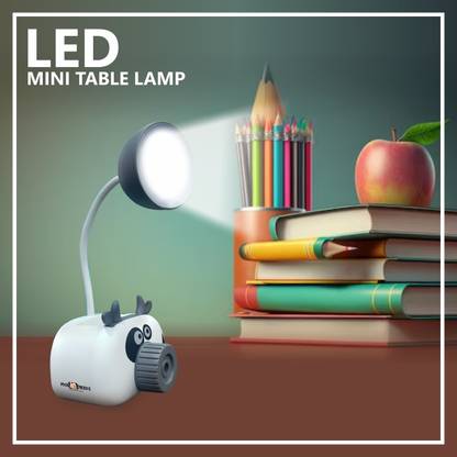 Pick Ur Needs Mini Study Table LED Desk Lamp Pen Holder Pencil Sharpening USB Charging Table Lamp