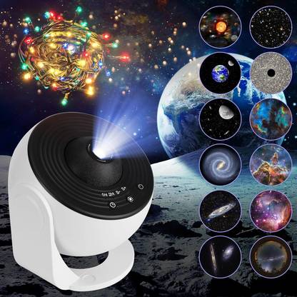 KASHTHBHANJAN 13 in 1 HD Galaxy Projector Night Lamp