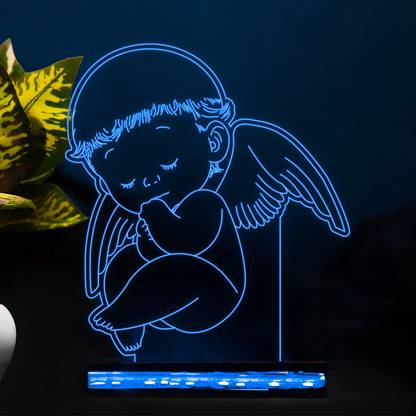 StarLaser 3D Illusion Baby Angel Night lamp 16 Color Changing Light with Remote Control Table Lamp