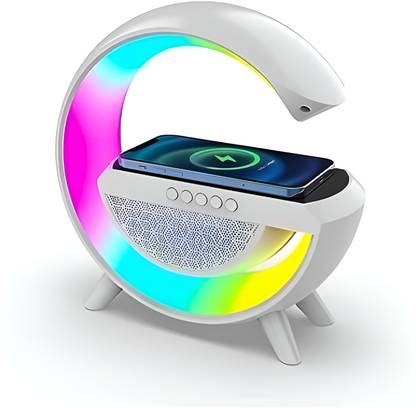 erthenterprise 3 in 1 Mulitcolor G Shape Lamp Speaker Charger, Google Lamp with Speaker LED Table Lamp