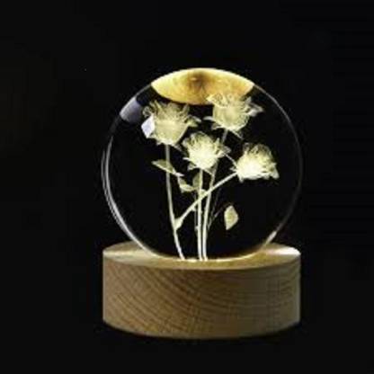 Crystal Ball Night Light | 2.4 inch | Four roses