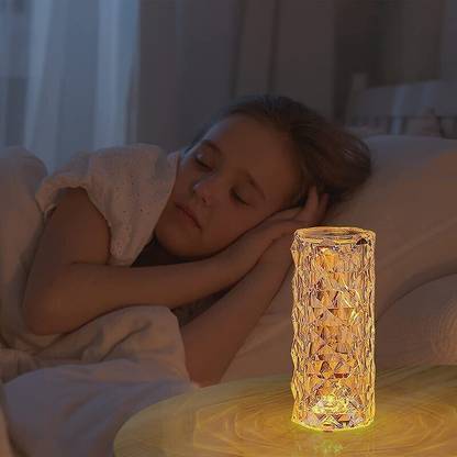 UNZAG Crystal Rose Diamond 16 Color RGB Changing Mode LED Night Lights Table Lamp Table Lamp