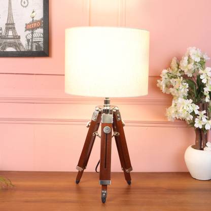 BEVERLY STUDIO Wooden Tripod Table Lamp Table Lamp
