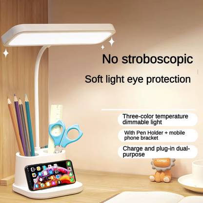 FIRSTLIKE Acrylonitrile Butadiene Styrene 3 Color Table Lamp Rechargeable for Table Lamp