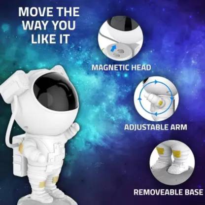 SATTOBISION Astronaut Galaxy Star Projector Light Lamp with Timer, Remote Control Night Lamp