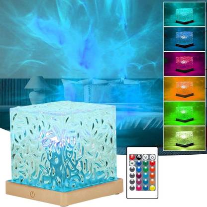 NPU 3D Ocean Wave Projector Lamp Romantic LED Night Light With Remote_NP154 Night Lamp