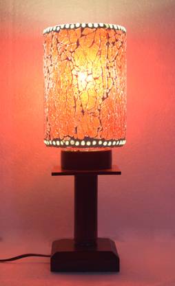 CRAFTVERRE Mosaic Design Glass Shade Table Lamp for Home/Office Decoration Night Lamp