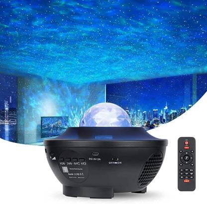 Delrin Smart Night Light Projector With Bluetooth , Neoula Cloud Light Ooean Wave Night Lamp
