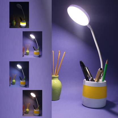 InspireCloud 3 Colour Mode Rechargeable, Flexible Gooseneck LED Night Lamp + Study/Desk Table Lamp