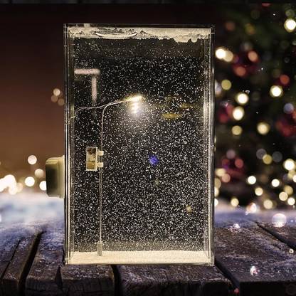 Dwiza Enterprise Snowflake Night Light DIY Snow Lamp Snowflake Star White Snow Winter Theme Night Lamp