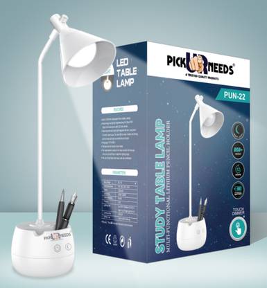 Study Table Lamp Rechargeable Eye Protection Desk Lamp Touch On/Off+Pen Holder+Night lamp Study Lamp  (35 cm, Study Lamp+Night Lamp) at Rs. 745