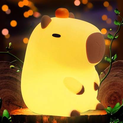 JITAHARAY Tangerine Capybara Night Light, LED Squishy Novelty Animal Night Lamp Night Lamp