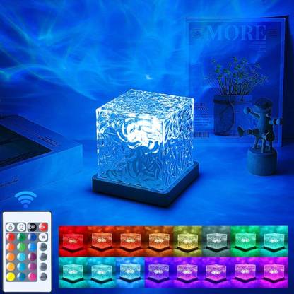 BSVR 3D Ocean Wave Projector Lamp Romantic LED Night Light With Remote_657 Table Lamp