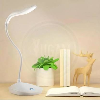 AKR Powerful Rechargeable Emergency Table Lamp(WHITE) Study Lamp