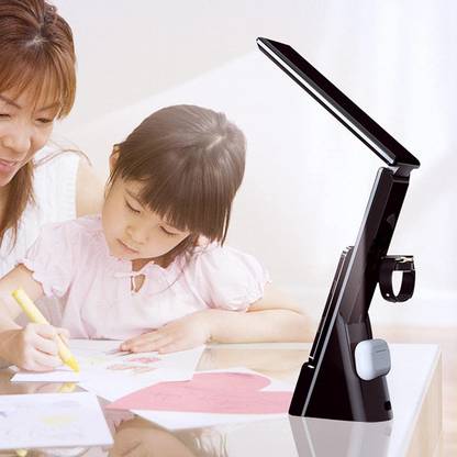 HARIKRUPEX LED Desk Lamp with Wireless Charger 3 in 1 Fast Charging Touch Control Clock Table Lamp