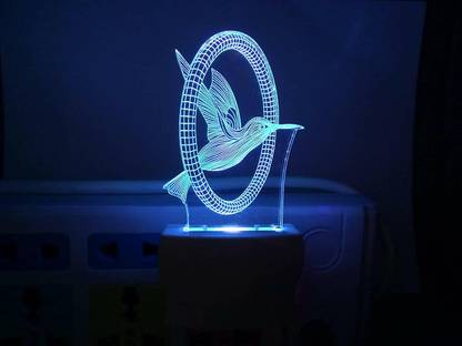TrendyHouse The fly bird 3D Illusion Night Lamp Comes with 7 Multicolor and 3D Illusion Design Suitable for Room,Drawing Room,Lobby Night Lamp