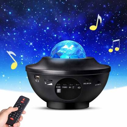 Galox Galaxy Star Light Projector for Bedroom with Bluetooth Speaker and Remote Table Lamp