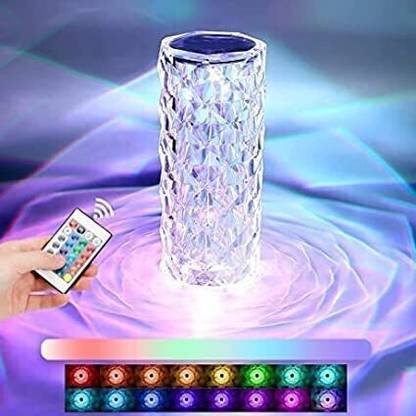 MHAX Rose Diamond Crystal lamp 16 Color RGB Changing Mode LED Night Lights Table Lamp