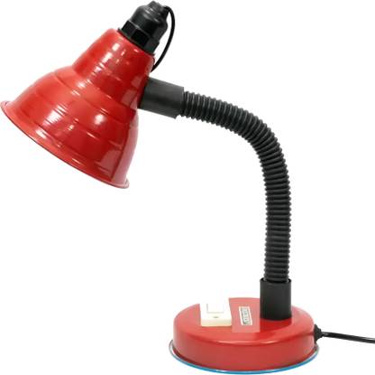 KundanLighting Retro Look Flexible Study/Desk Lamp For Study Purpose(Red) Study Lamp