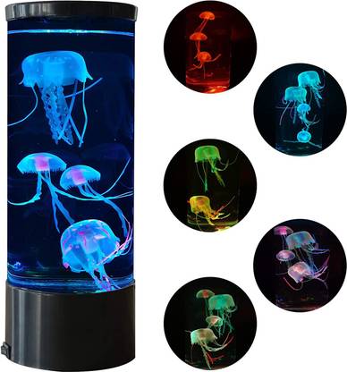 LEVGRY Royal Jellyfish Aquarium Round Lamp – 7 Color Adjustments for Home Night Lamp